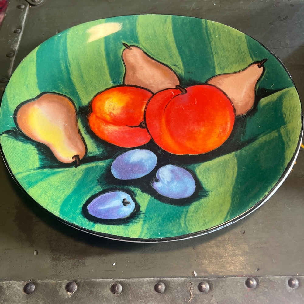 Misono Tuscany 92 Soojin Choi Fruit Platter Charger Plate 12 inch Green 4902